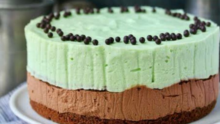 Pamper your siblings with this delicious white- chocolate mousse cake with mint twist, recipe here