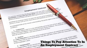 Things To Pay Attention To In An Employment Contract