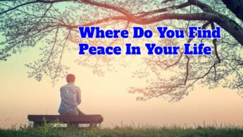 Where Do You Find Peace In Your Life