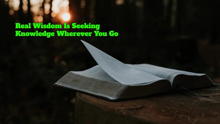 Real Wisdom Is Seeking Knowledge Wherever You Go